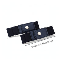 Adjustable Elastic Waist Adjuster Straps Comfortable Pants Adjuster with Snap Tab Flexible Elastic Waistband Reusable for Everyday Wear