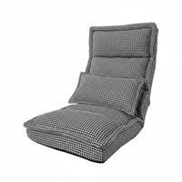Houndstooth Pattern Adjustable spinerest Lounger Multi-Angle Adjustment Lazy Sofa Comfortable Padding Floor Chair Ergonomic Support for Students, Teenagers, Bedroom, Bay casement, Dorm Room, Home deactivatedice