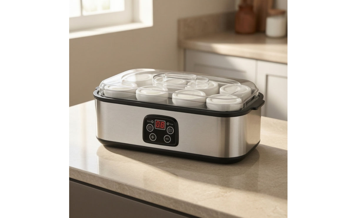 Yogurt Maker with Glass Cups Automatic Yogurt Maker with Glass Jars Countertop for Families