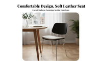 Modern Design Nordic Design Side Chair Stable & Long-Lasting Minimalist Backrest Chair Versatile Household Furniture Padded Seat Cushion for Restaurant Owners, Homeowners, Interior Designers, Cafe, Living Room, Home Office