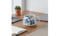 Wide Handle Vintage Floral Coffee Mug Easy to Clean Coffee Mug for Office
