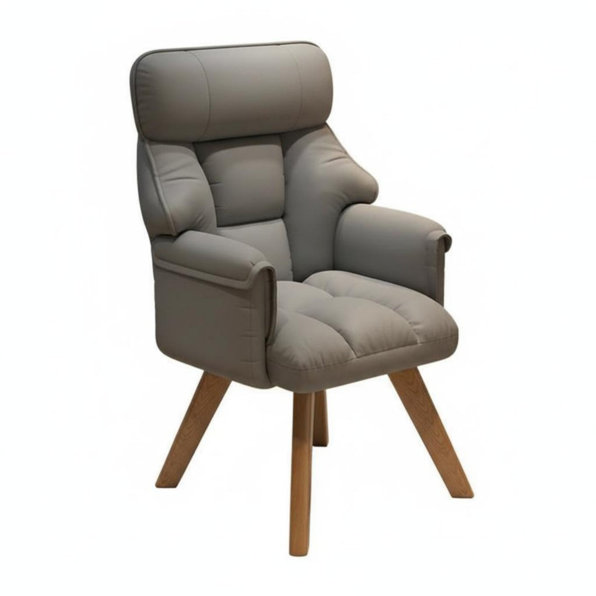 Supportive spinerest Upholstered rotating Chair with Wood Legs Thick padding Casterless rotating Chair Ergonomic Design Desk Seat Modern design for Home Workers, Makeup aficionados, Decorators, Study Room, Bedroom