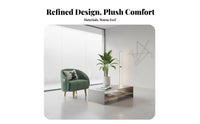 Minimalist Design Upholstered Tub Armchair Ergonomic Backrest Lounge Chair High-Density Cushion Loveseat Easy to Clean for Business Owners, Interior Designers, Reception Area, Balcony, Home Office, Living Room