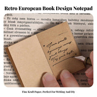 120 Sheets Crisp Intricacy Printing Non-Sticky Note Paper Versatile Retro Kraft Paper Pad Easy to Tear for Crafters, DIY Crafts, Card Making