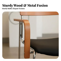 Modern Design Metal Frame Armchair Versatile Use Dining Chair Ergonomic Design Household Furniture Easy Assembly for Apartment Dwellers, Adults, Homeowners, Living Room, Home Office, Bedroom, Reading Nook