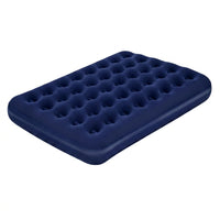 Inflatable Mattress and Air Bed with Flocked Surface, Double Airbed with External Air Pump, Portable Camping Mat and Sleeping Mat, 3kg Weight