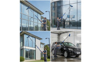 Telescopic Water Fed Pole Brush Adjustable-Angle Solar Panel Cleaning Brush Extendable Water Fed Pole for Professional Cleaners, Homeowners, Glass Facades, Car Washing