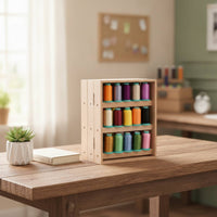 Thread Spool Rack Foldable Spool Rack with Pegs Three-Tier for Crafters