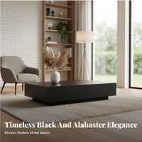 Minimalist Design Square Plinth Nordic Design Coffee Table With Storage Living Room Furniture Geometric Shape for Apartment Dwellers, Homeowners, Families, Small Areas, Studio, Lounge Area, Home Decor