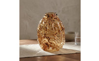 Decorative Glass Vase Sturdy Honey Toned Glass Vase Easy to Clean Home Decor