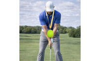 Golf Arm Position Swing Training Device Adjustable Strap Posture Correction Aid Portable Swing Connection Ball for Beginners, Golfers, Driving Range