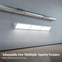 Flicker-without Badminton Court Lamp High Color Rendering Shadowless Gymnasium Light Energy Saving Anti-Glare Court Light 180° Adjustable Angle for Facility Managers, Sports Players, Athletes, Table Tennis Hall