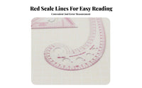4 Pieces French Curve Ruler Set Versatile Clothing Pattern Making Ruler Set Accurate Scale Sewing Rulers for Tailors
