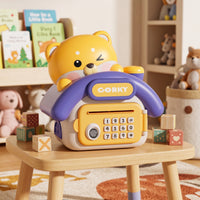 Piggy Bank with Biometric Lock Digital Electronic Piggy Bank Electronic Currency Box with Keypad Automatic Toy Educational