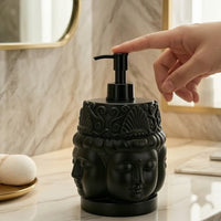 Decorative Buddha Head Dispenser Tabletop Dispenser with Pump for Vanity
