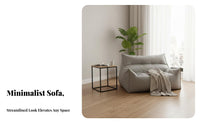 Comfortable Bean Bag Couch Modern Design Floor Sofa Plush-Feel Fabric Lounge Seating No Assembly Required for Apartment Dwellers, Young Adults, Living Room, Bedroom, studying, Gaming