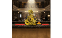 Auspicious Symbol Golden Dragon Statue Great Gift Chinese Dragon Sculpture Intricate Details Handmade for Art Collectors, Business Owners, Office, Desktop, Shop Opening, Housewarming
