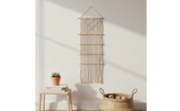 Macrame Hair Clip Holder Handcrafted Boho Wall Tapestry Organizer Handmade Hanging Hair Clip Organizer for Playroom