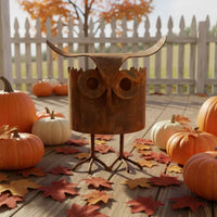 Bird Planter Weathered Bird Garden Statue Weather Resistant Plant Pot with Drainage Hole for Patio, Tabletop
