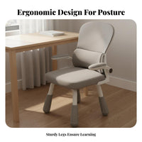 Sturdy Construction Height Adjustable Study Chair Soft Padded Seat Adjustable Student Chair Anti-Slip Feet Stable 4-Leg Design for Primary School Students, Teenagers, Homework, Reading, Home, Bedroom