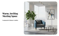 5 Pieces Modern Design circular table with 4 Upholstered Chairs Gold-Accented Legs Reception Furniture Comfortable Seating plushLike Upholstery for Interior Designers, Homeowners, Apartment Dwellers, Sales Office, Hotel Lobby, Small Spaces, Dining Room