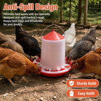Poultry Feeder, Thickened Chicken Feeder for Backyard, Anti Spill Chick Feeder Bucket for Outdoor Poultry Farming
