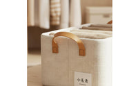 Space Saving Pants Organizer Container With Handles Wardrobe Shelf Bin Easy to Clean Closet Storage Bin Washable for Shelves