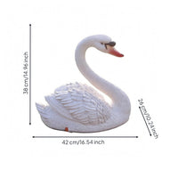 Buoyant Swan Sculpture Curved Neck Buoyant Swan Ornament Weather Resistant Outdoor Decor for Pool, Garden