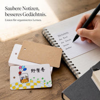 Mini Portable Ring Binder Notebook for Vocabulary Learning and Notes