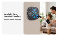 LED-LED-Lit Music Boxing Target Blue Accent Panels Wall-Mounted Boxing Target Built-in Buttons Wall Mounted Punching Pad Plastic
