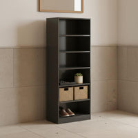 Tall Multi-Tier Shelving Single Unit Adjustable Design Floor Standing Shelving Single Unit Accessible Shelf Storage Single Unit