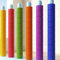 Educational Pattern Color Sorting and Stacking Game Fine Motor Color Sorting Game with Cards Logical Pattern Building Toy with Rods Tactile for Preschoolers, Toddlers, Homeschool, Classroom