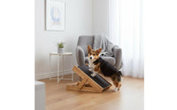 Solid Wood Frame Wooden Dog Scratching Ramp Gentle on Paws Dog Nail Scratch Board Protects the Quick Pet Supplies Adjustable Incline for Dogs, Young Dogs, Home, Indoor
