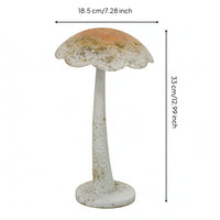 Metal Mushroom Sculpture Freestanding Mushroom Garden Ornament Weatherproof for Gardeners, Homeowners
