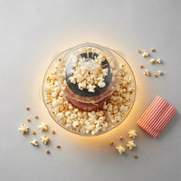Red Body Popcorn Appliance with Bowls Transparent Lid Electric Popcorn Appliance 1200W Kitchen Appliance European Plug