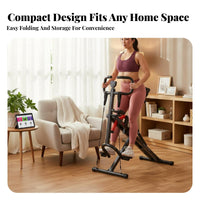 Assisted Squat Machine Full Body Trainer Full Motion Rower Row and Ride Machine with Adjustable Hydraulic Resistance Suitable for Home Fitness Apartment Exercise Beginner Training