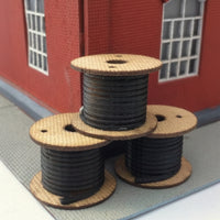 2 Pieces Railway HO Scale Cable Reel 1:87 Scenery for Hobbyists
