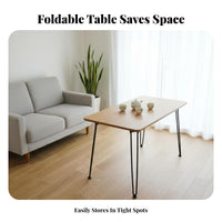 Foldable Design Foldable Tea Table Minimalist design Foldable Chabudai Space-Saving Floor Desk Japanese Inspired for Small Apartment Residents, Minimalists, Students, Balcony, Living Room, Home Office, Outdoor gatherings