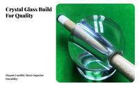 Portable Pool Cue Accuracy Practice Aid Non-Slip Base Billiard Stroke Practice Aid Crystal Glass Material for Beginners, Professionals