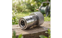 Hose Adapter with Quick-Disconnect Stainless Garden Hose Quick Connector Standard 3/4 Inch Fitting for Homeowners, Gardening, Car Washing