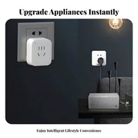 Effortless Setup Intelligent Plug Energy Saving Verbal Control Power Plug for Homeowners, Tech Enthusiasts, Bedroom, Kitchen, Living Room