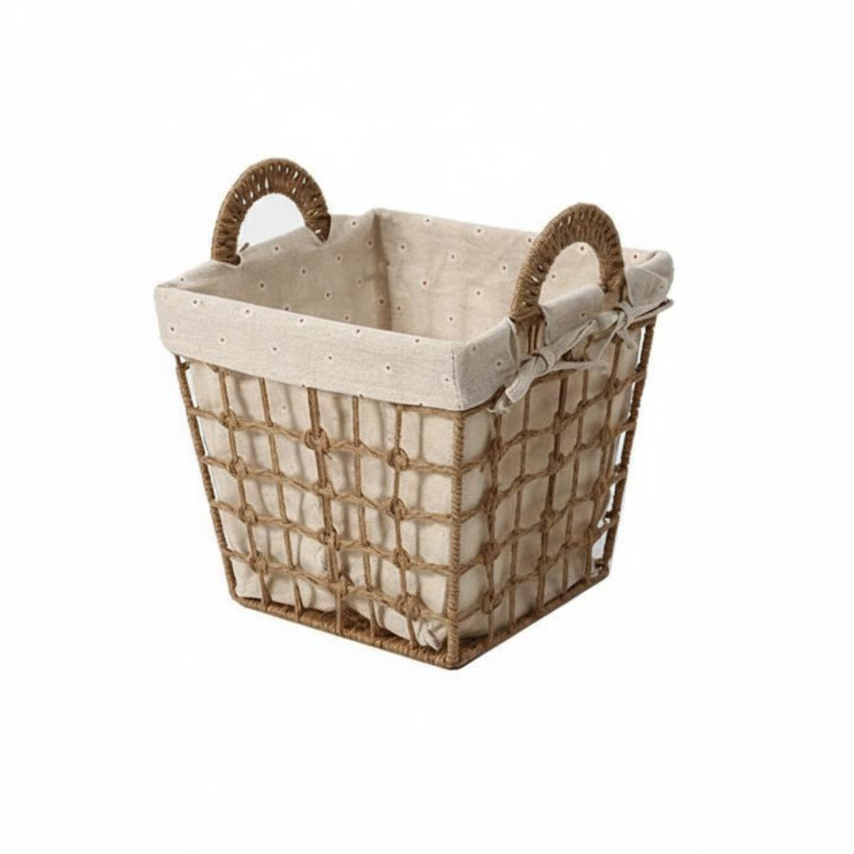 Japanese design Lidded Faux-Rattan Basket Woven Texture Clothes Hamper With Lid Laundry Container Stylish Design for Families, homeowners, Students, Bathroom, Bedroom, Closet, Dorm Room