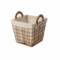 Japanese design Lidded Faux-Rattan Basket Woven Texture Clothes Hamper With Lid Laundry Container Stylish Design for Families, homeowners, Students, Bathroom, Bedroom, Closet, Dorm Room