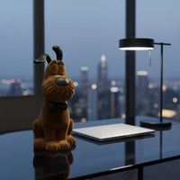 Dog Sculpture with Bow Tie Stable Dog Figurine Lightweight Decor for Homeowners