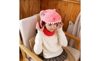 Lightweight Dinosaur Hat with Neck Cover Embroidered Dinosaur Costume Hat Warm Handmade for Photo Shoots