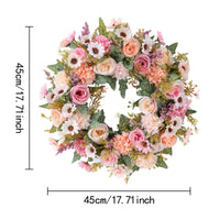 Artificial Flower Wreath Lifelike Silk Flower Wreath Decorative Indoor for Entryway, Entryway