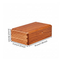 Wooden Jewelry Box Handmade Jewelry Box with Hinged Lid for Women