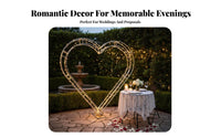 Heart-Shaped Iron frame Large Scale Heart-Shaped Arch Stand Outdoor Suitable Ceremony Backdrop for partners, Photographers, Photo Booth, Garden, Beach