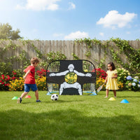 Multi Functional 2 in 1 Ball Target Frame Easy Assembly Kids Soccer Goal Set Lightweight Folding Soccer Goal for Playground, Garden