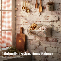 Hanging Produce Basket Space-Saving Kitchen Organizer Easy Assembly for Bathroom